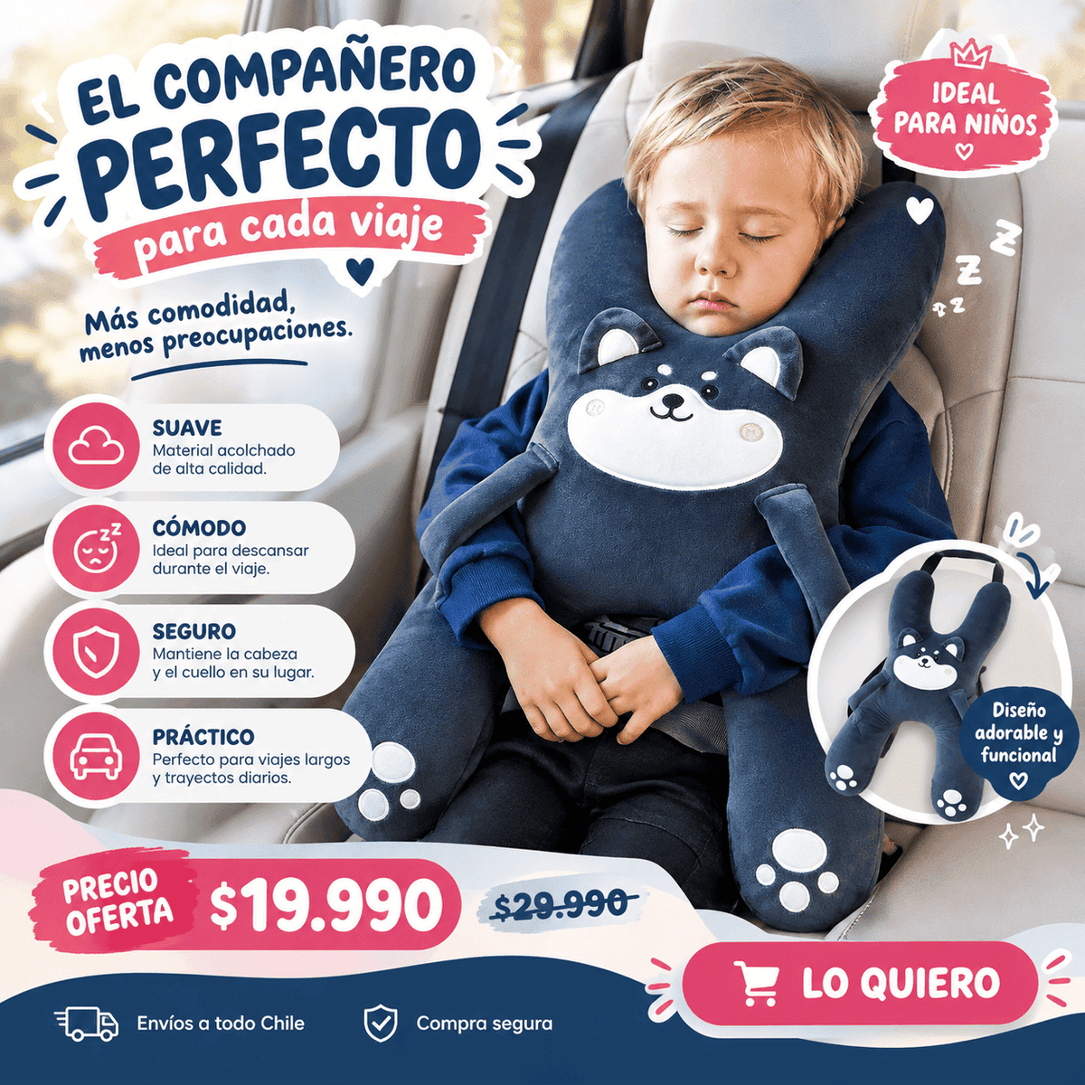 Almohada Cervical para Niños.