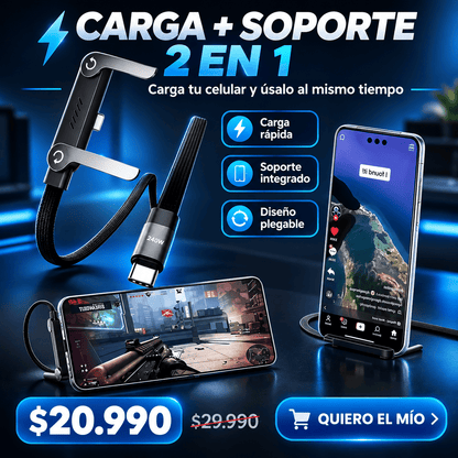 CABLE CARGA RAPIDA 2 EN 1 PREMIUM