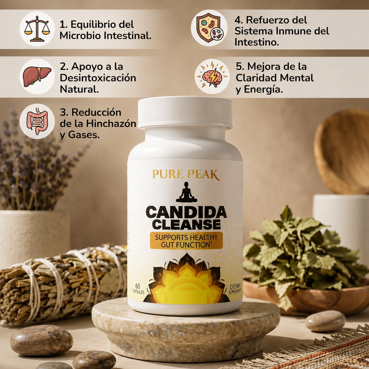 Candida Cleanse — Adiós a la Hinchazón, el Cansancio y los Hongos Desde Adentro