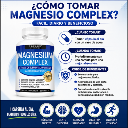 Magnesio Complex 8 Formas – Más energía y mejor descanso