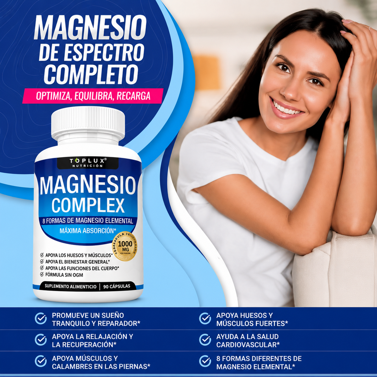 Magnesio Complex 8 Formas – Más energía y mejor descanso