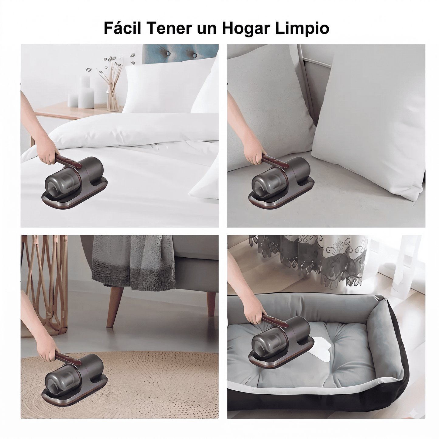 Aspiradora UV 3 en 1 - Elimina Polvo, Ácaros y Pelos en Minutos.