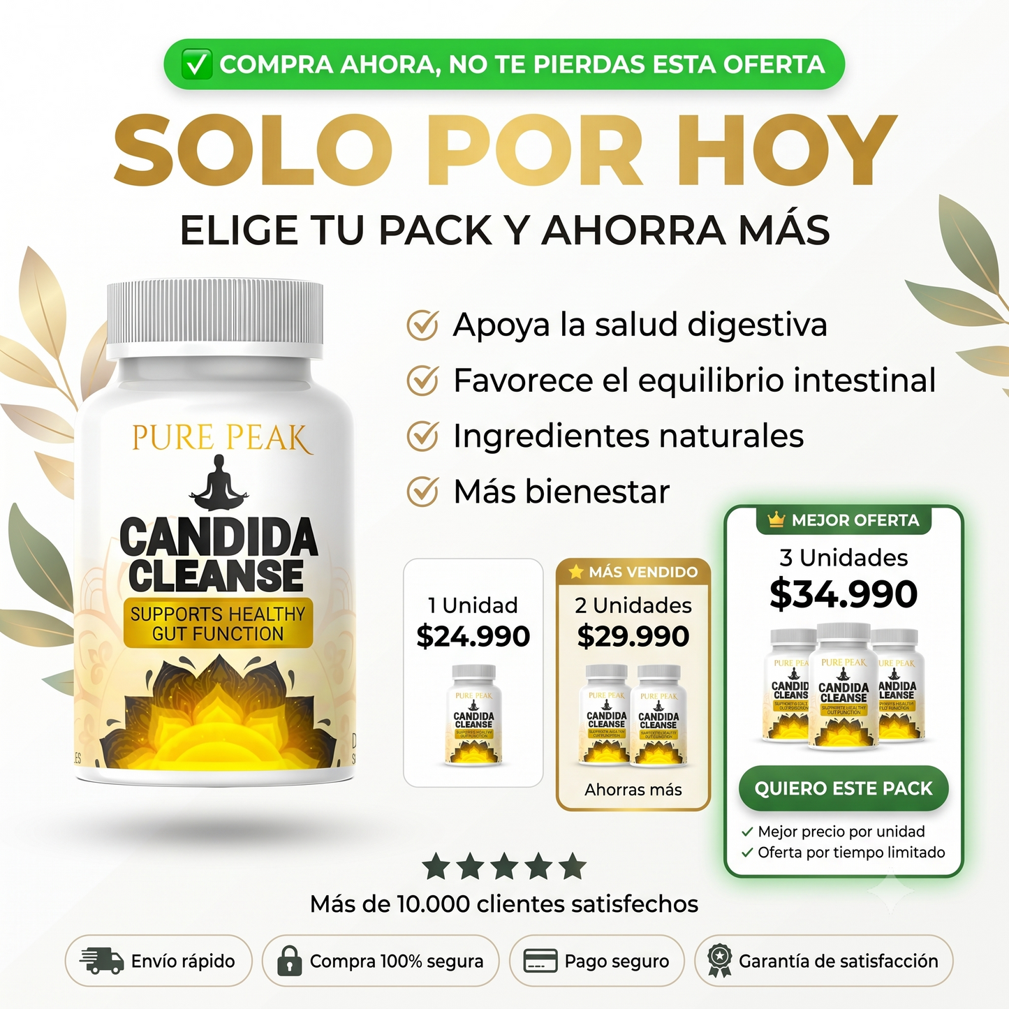 Candida Cleanse — Adiós a la Hinchazón, el Cansancio y los Hongos Desde Adentro