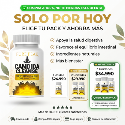 Candida Cleanse — Adiós a la Hinchazón, el Cansancio y los Hongos Desde Adentro