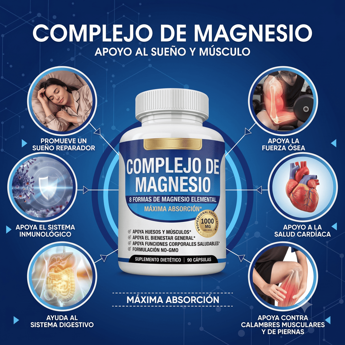 Magnesio Complex 8 Formas – Más energía y mejor descanso