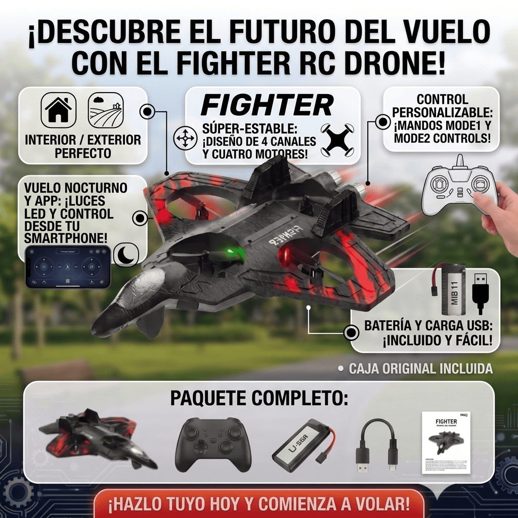 Avión Teledirigido Para Niños - Recargable y Fácil de Volar