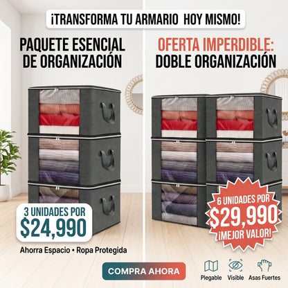 Pack organizador X3-Recupera el espacio de tu clóset