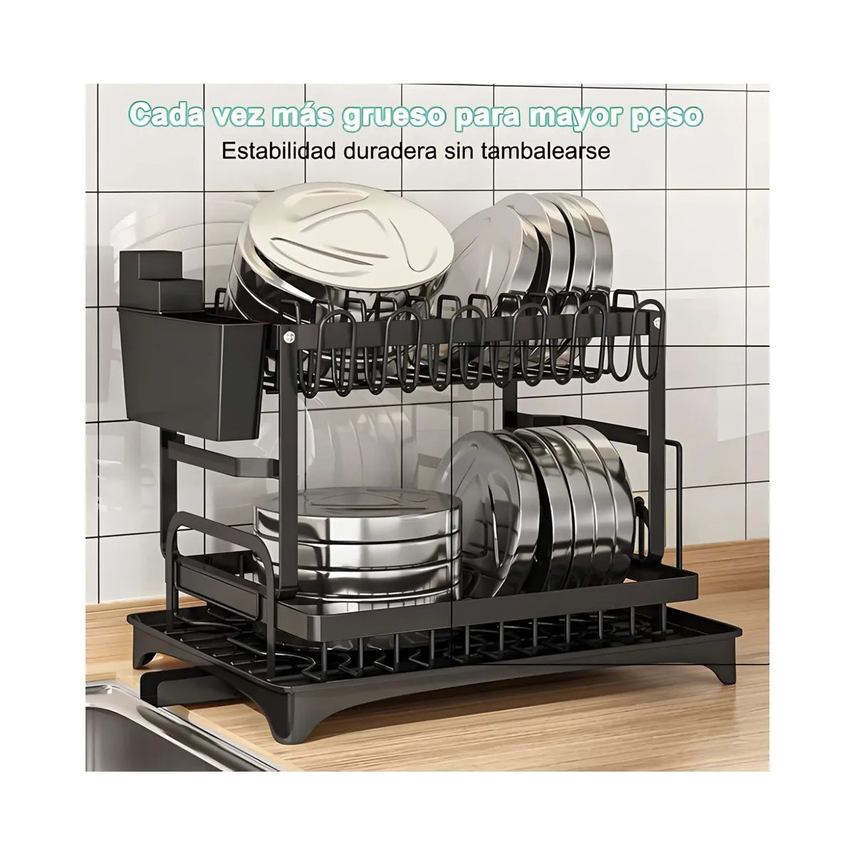 Escurridor Inoxidable premium 2 Niveles