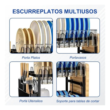 Escurridor Inoxidable premium 2 Niveles