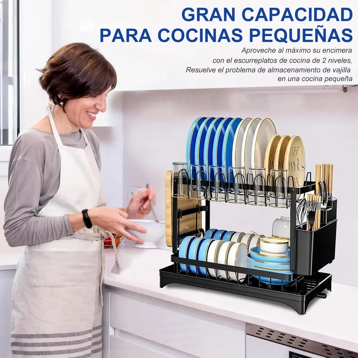 Escurridor Inoxidable premium 2 Niveles
