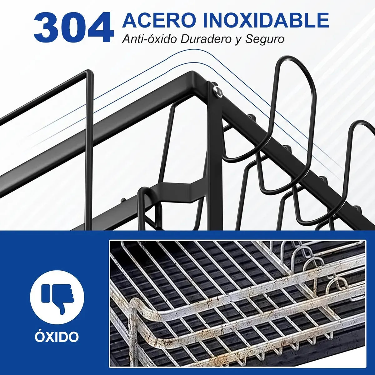 Escurridor Inoxidable premium 2 Niveles